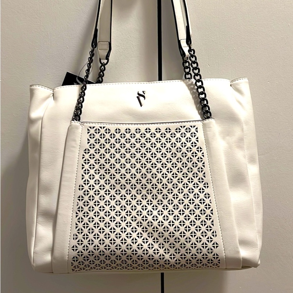 Simply Vera Wang NWT Contemporary White Rockledge Tote